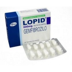 Lopid 600 mg ( ENVIOS REGIONALES Y NACIONAL) Caja*20 Tabletas Recubiertas – Pfizer