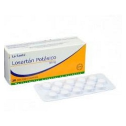 Losartán Potásico 50 mg ( ENVIOS REGIONALES Y NACIONAL) Caja*30 Tabletas Cubiertas – La Santé