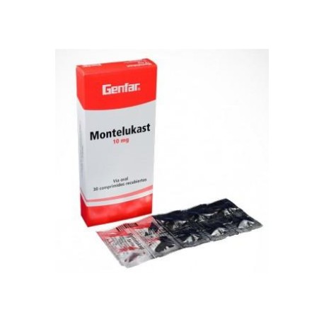 Montelukast 10 mg ( ENVIOS REGIONALES Y NACIONALES ) Caja*30 Comprimidos Recubiertos - Genfar