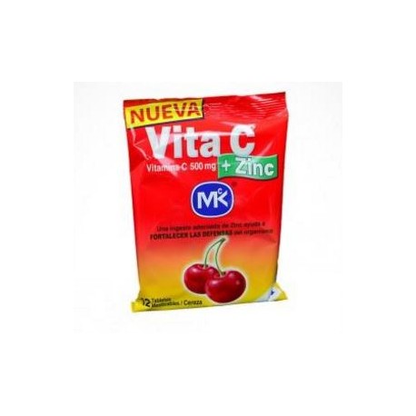 Vita C + Zinc Sabor A Cereza (Envios Regionales y Nacionales) sobre*12 tabletas