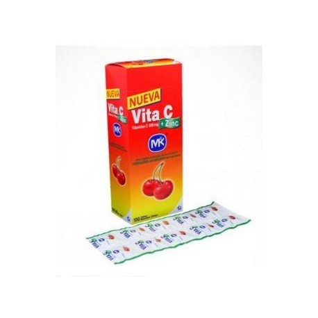 Vita C + Zinc Tabletas Sabor A Cereza (Envios Regionales y Nacionales) caja*100 tabletas