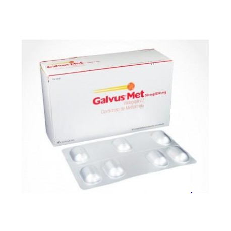 Galvus Met 50 mg / 850 mg( ENVIOS REGIONALES Y NACIONAL) Caja *56 Comprimidos Recubiertos - Novartis