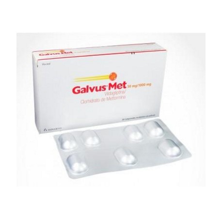 Galvus Met 50 mg / 1000 mg ( ENVIOS REGIONALES Y NACIONAL ) Caja*28 Comprimidos Recubiertos - Novartis