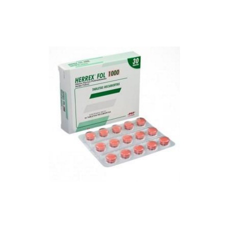 Herrex Fol 1000 ( ENVIOS REGIONALES Y NACIONAL) Caja *30 Tabletas Recubiertas – Farma De Colombia