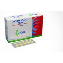 Ácido Fólico 1 mg ( ENVIOS REGIONALES Y NACIONAL) Caja*250 Tabletas - Laboratorios Ecar