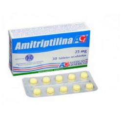 Amitriptilina 25 mg ( ENVIOS REGIONALES Y NACIONAL) Caja*30 Tabletas Recubiertas - American Generics