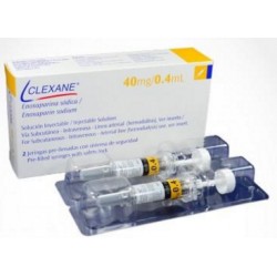 Clexane 40 mg / 0,4 mL ( ENVIOS REGIONALES Y NACIONAL) Caja*2 Jeringas Pre-Llenadas - Sanofi Aventis