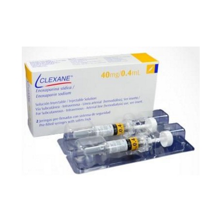 Clexane 40 mg / 0,4 mL ( ENVIOS REGIONALES Y NACIONAL) Caja*2 Jeringas Pre-Llenadas - Sanofi Aventis