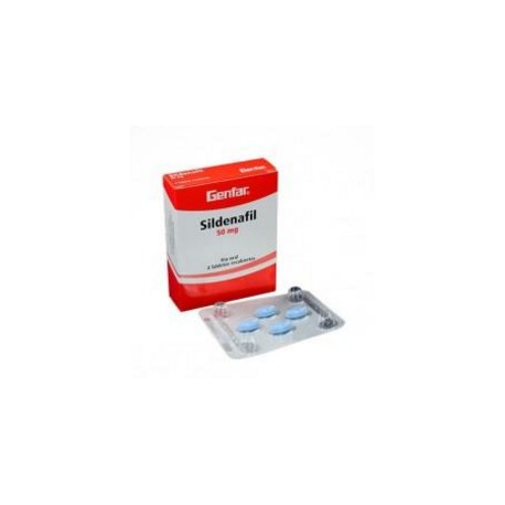 Sildenafil 50 mg ( ENVIOS REGIONALES Y NACIONAL ) Caja*4 Tabletas Recubiertas – Genfar