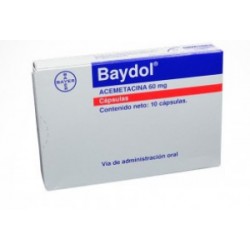 Baydol 60 mg ( ENVIOS REGIONALES Y NACIONAL) Caja*10 Cápsulas – Bayer