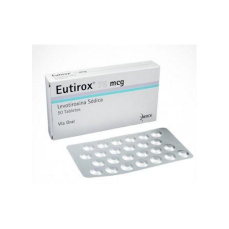 Eutirox 75 mcg (ENVIOS REGIONALES Y NACIONAL) Caja*50 Tabletas - Merck