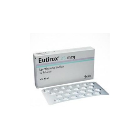 Eutirox 25 mcg ( ENVIOS REGIONALES Y NACIONAL) Caja*50 Tabletas - Merck